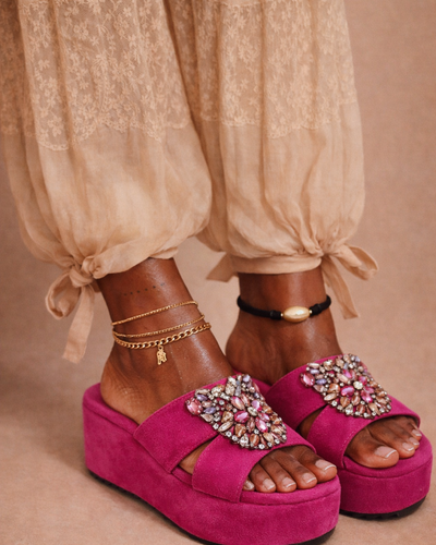 Sandalia Pink Glow – Statement Jewel