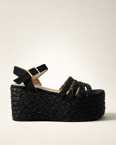 Sandália Black Wedge – Natural Bold