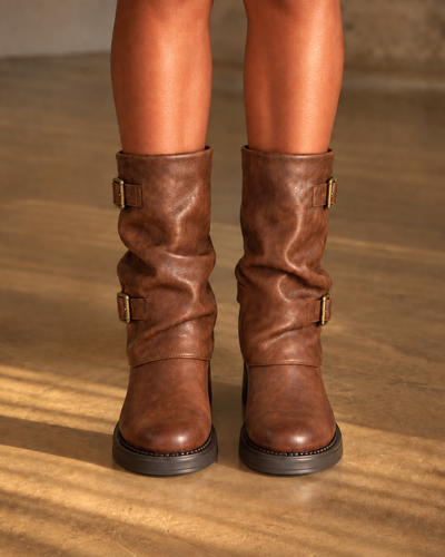 Stivale medio Harper con fibbia – Brown