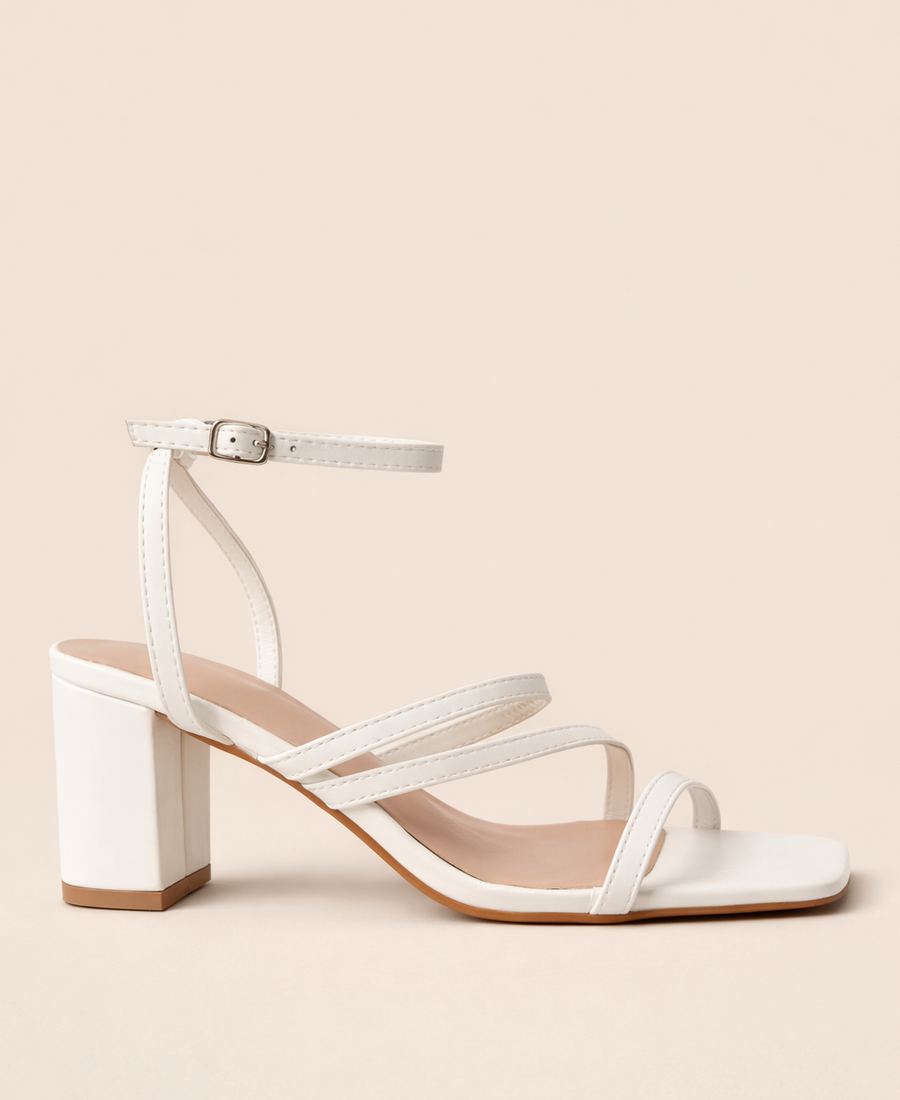 Sandalia Blanca Clean Block