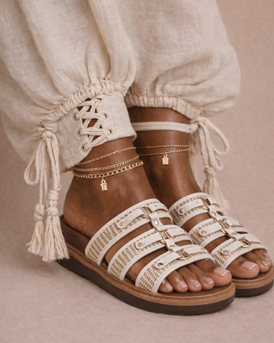 Ivory Weave Sandal – Natural Beige