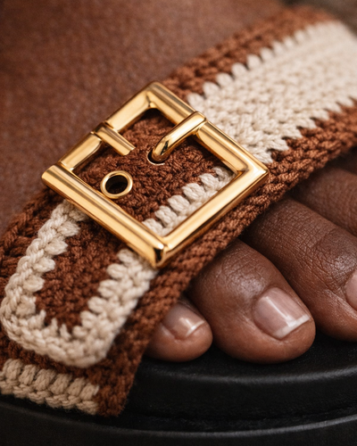 Sandalia Sahara Strap – Beige y Marrón