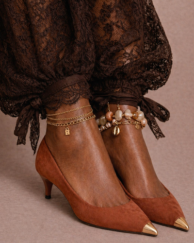 Aurora Gold Tip Pumps