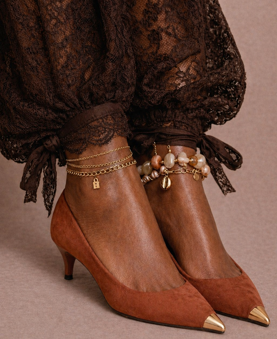 Aurora Gold Tip Pumps