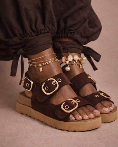Sandalia Chocolate Buckle