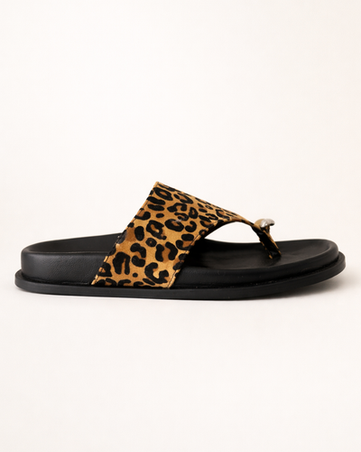 Leopard Minimal Ring Sandal