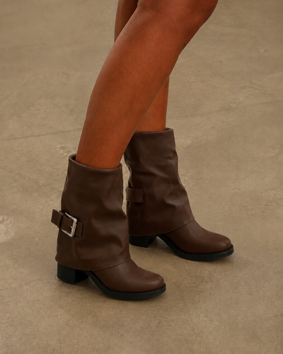 Stivale Siena con fibbia Brown