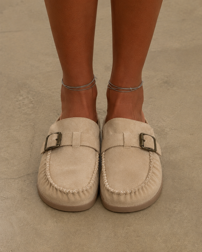 Mule Suede Cozy Bege