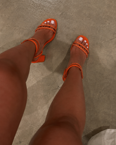 Sandália Brilho Orange
