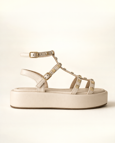 Sandália Studs Soft – Bege Nude