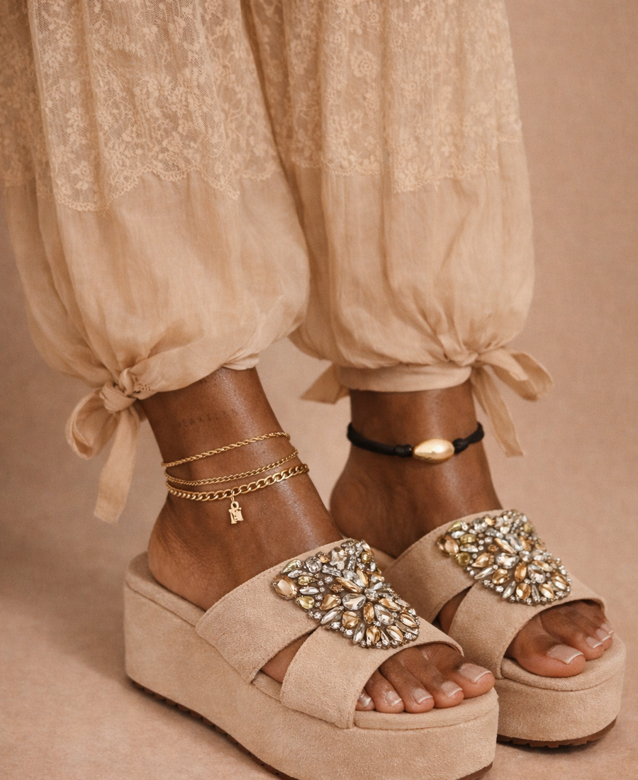 Sandalia Golden Glow – Nude Jewel