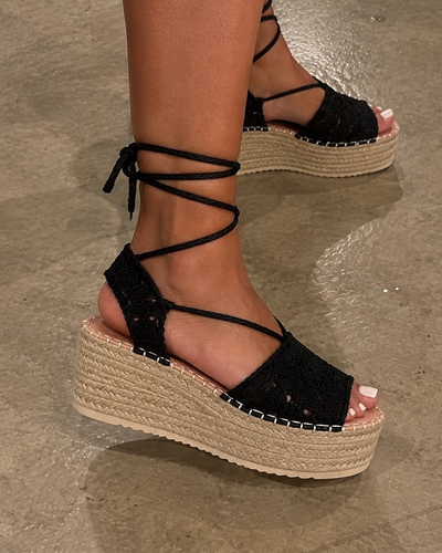 Sandália Ibiza Wedge Black