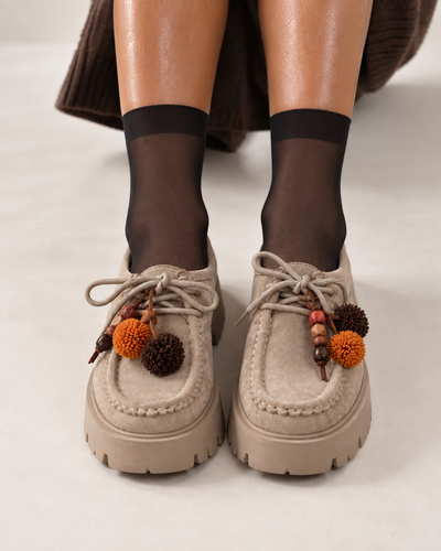 Mocasines Camel Boho Borla