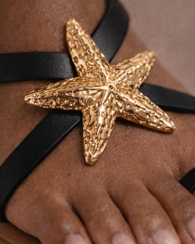 Golden Star Sandal – Black