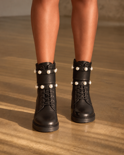 Bota Pearl Noir