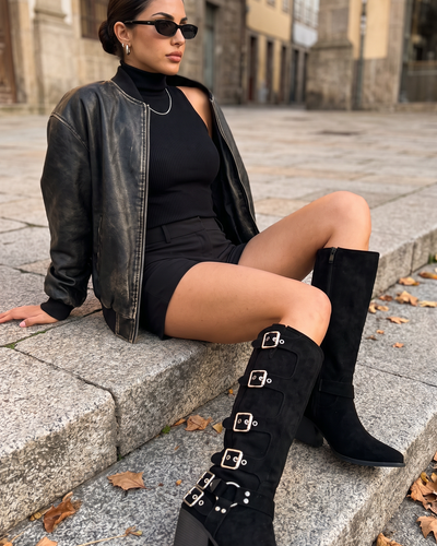 Bota Buckle Noir