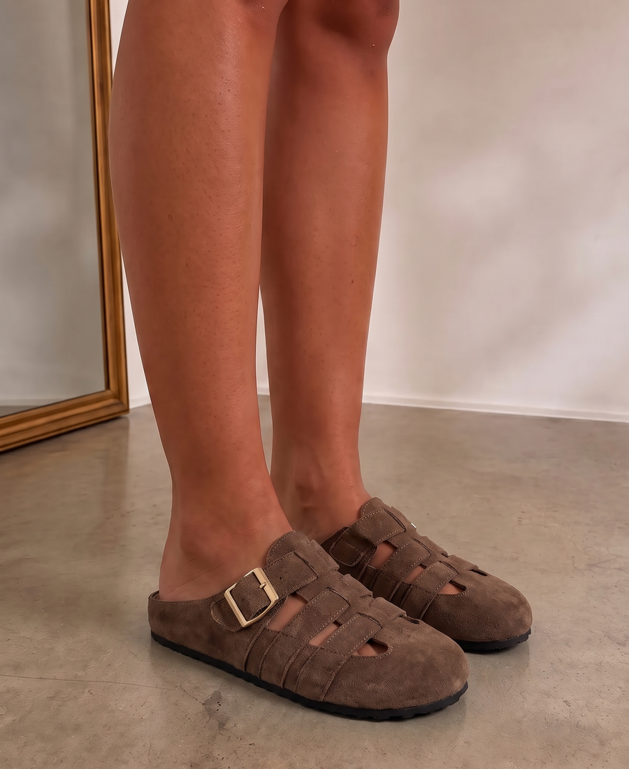 Chocolate Woven Clog