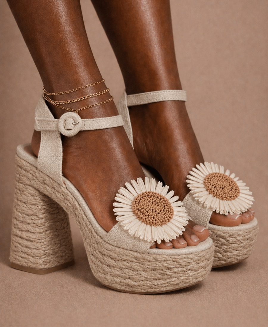 Sandalia de plataforma Sunflower