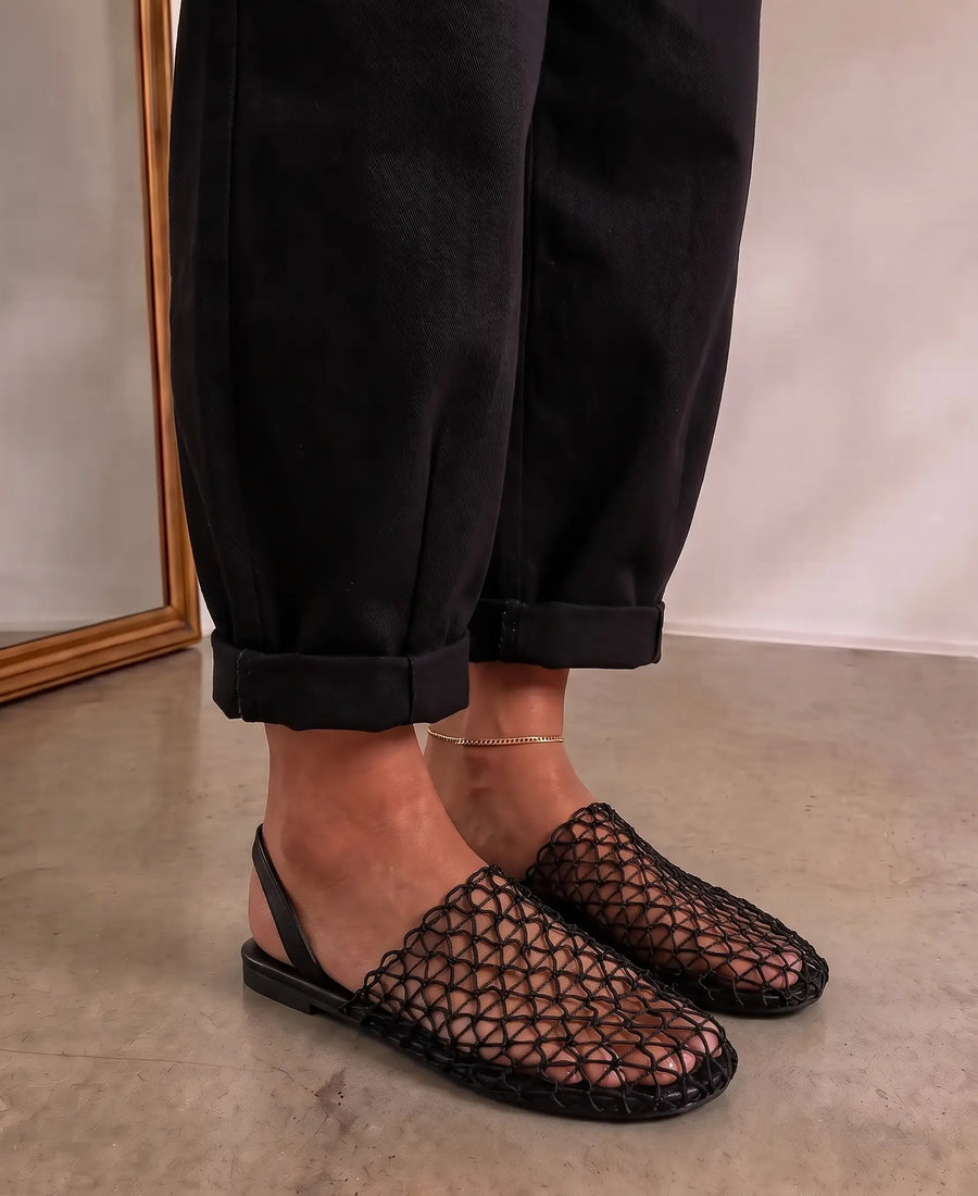 Mules planas de rejilla