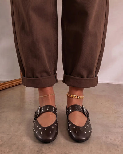 Sabrinas Mary Jane Mocha Studs