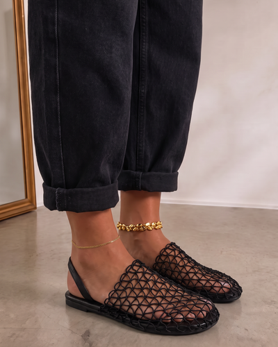 Mules planas de rejilla