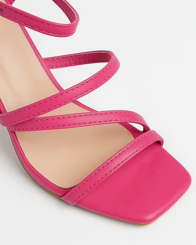 Sandália Rosa Fúcsia Minimal Block