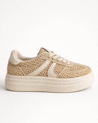Sapatilha Plataforma Ráfia Ivory Luxe