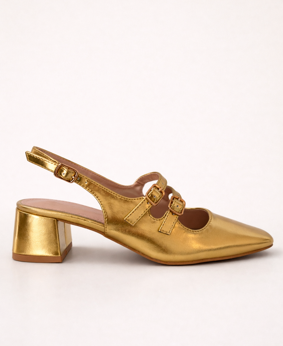 Dourado Block Heel Luxe