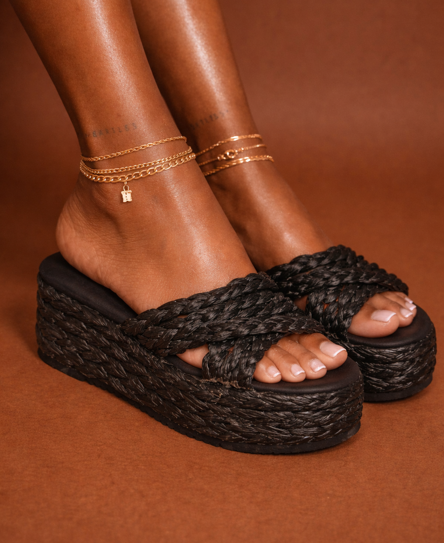 Black Woven Platform – Bold Edition