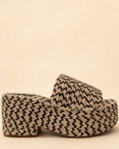 Woven Pattern Platform – Natural Contrast