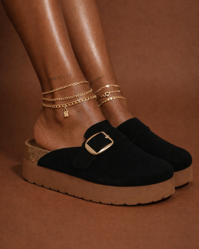 Mule Platform Noir Épure