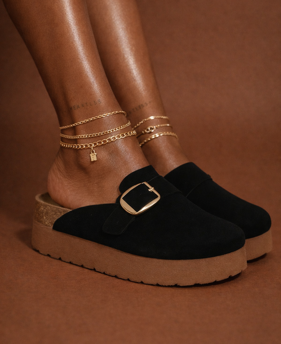 Mule Platform Noir Épure