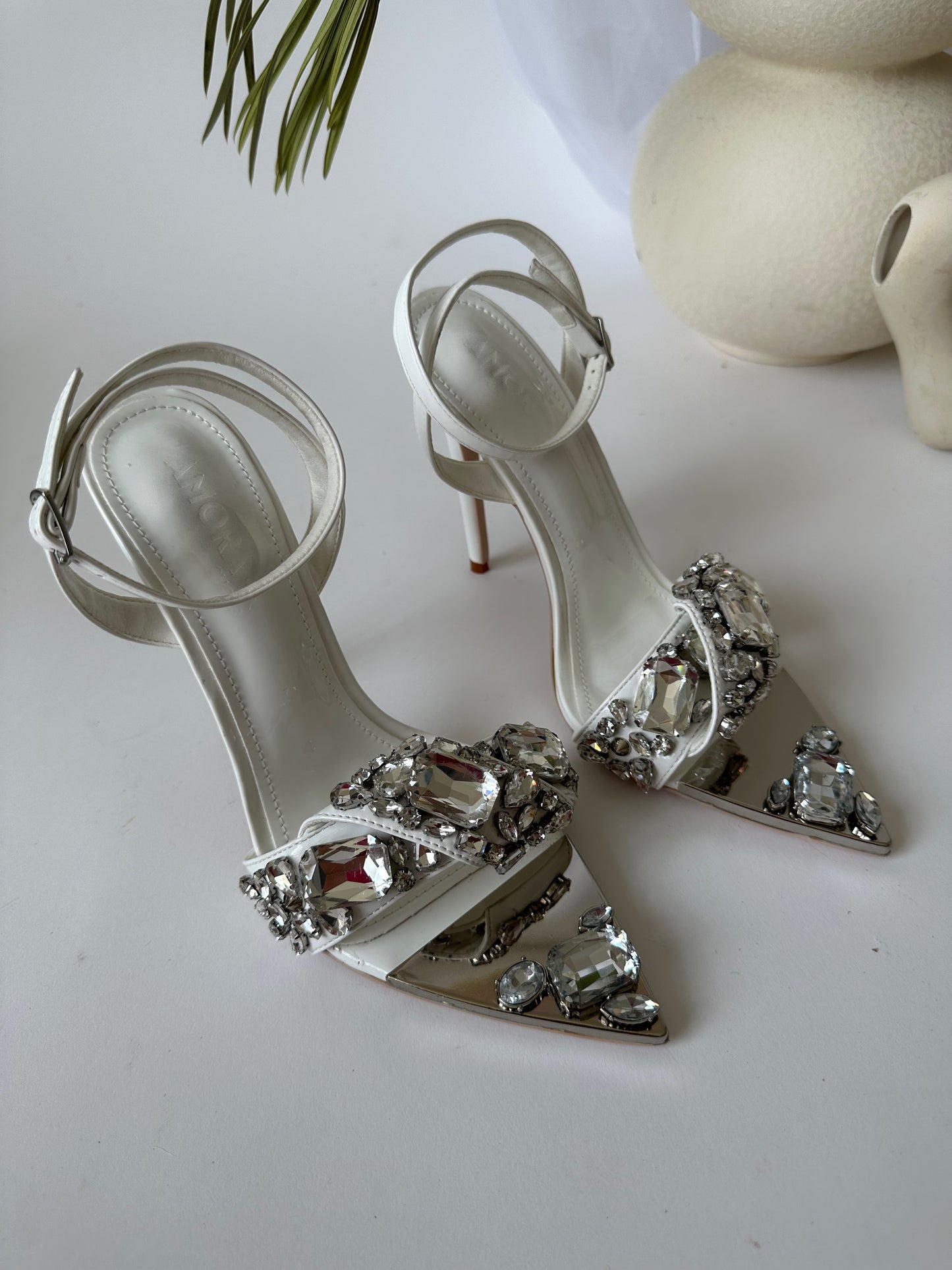 Sandale Blanche Cristal