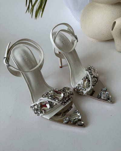 Sandalia Blanca Cristal