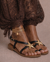 Golden Star Sandal – Black