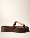 Chocolate Gold Frame Sandal