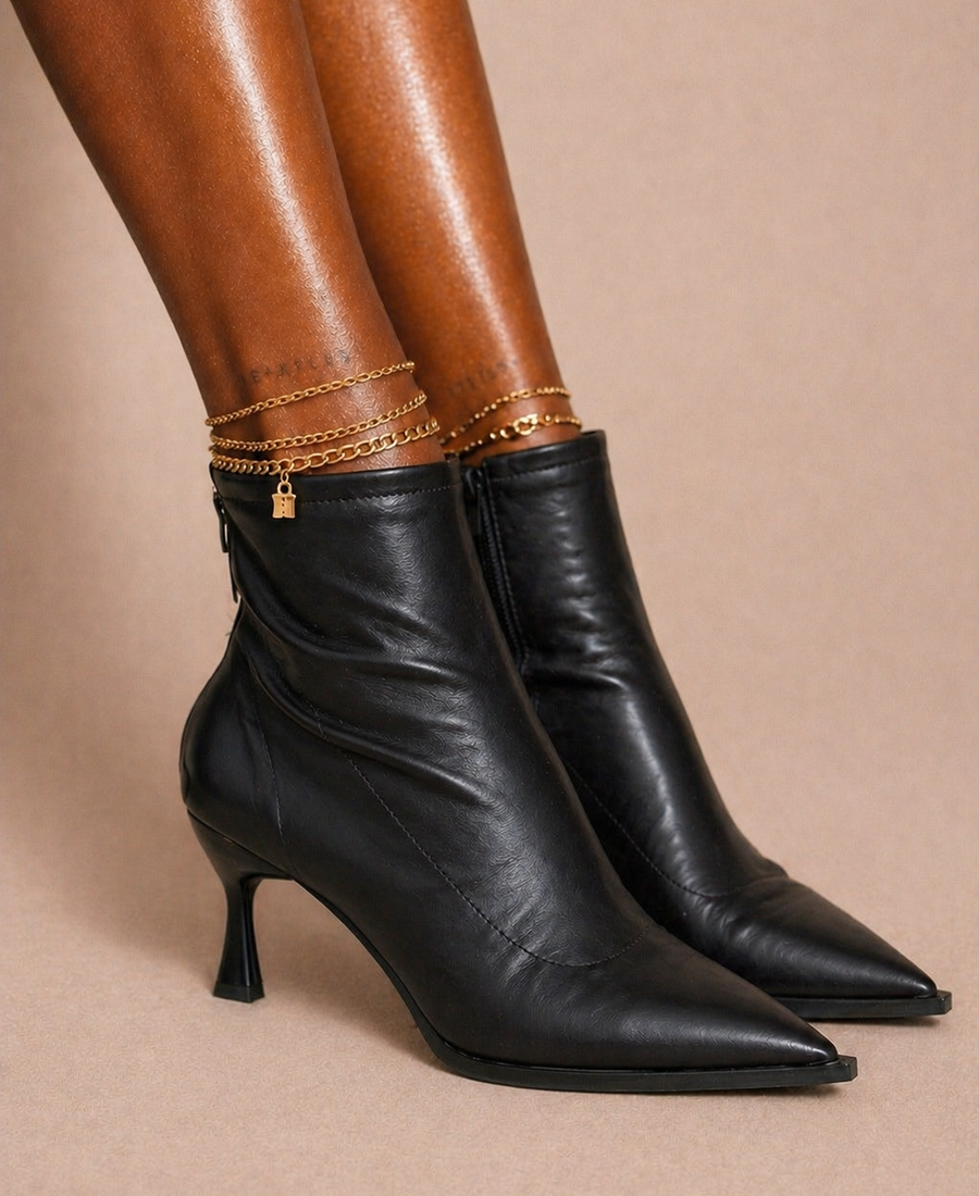 Bota Ankle  Salto Fino Elegance