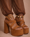 Platform Luxe Sandal — Caramel Glow