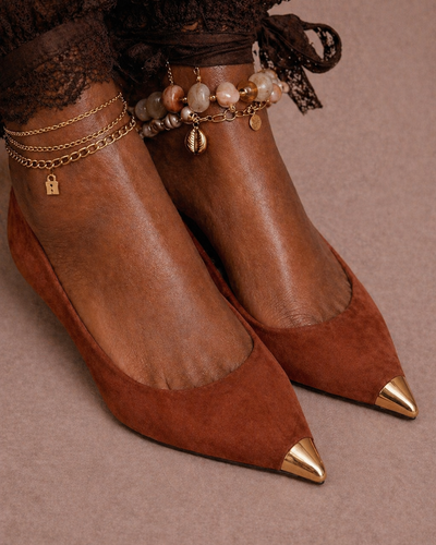Aurora Gold Tip Pumps