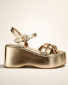Gold Metallic Platform Sandal