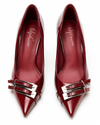 Bordeaux Verniz Double Buckle Luxe