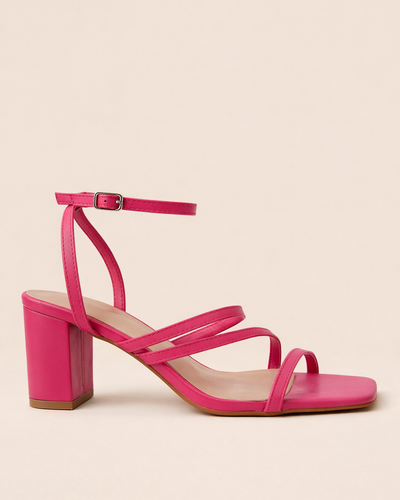 Sandália Rosa Fúcsia Minimal Block