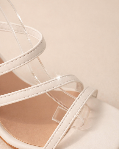 Sandalia Blanca Clean Block