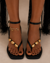 Sandália Athena Black Gold