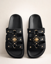 Black Gold Stud Sandal