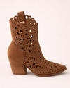 Bota western de ante calada con microbrillantes