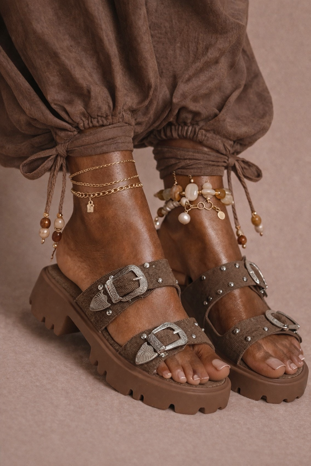 Desert Stud Sandal – Taupe