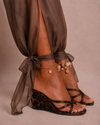 Sandalia Wedge Leopard Glow