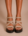 Sandália Plataforma Siena Taupe