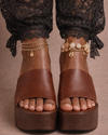 Sculpt Wedge Sandal – Chestnut